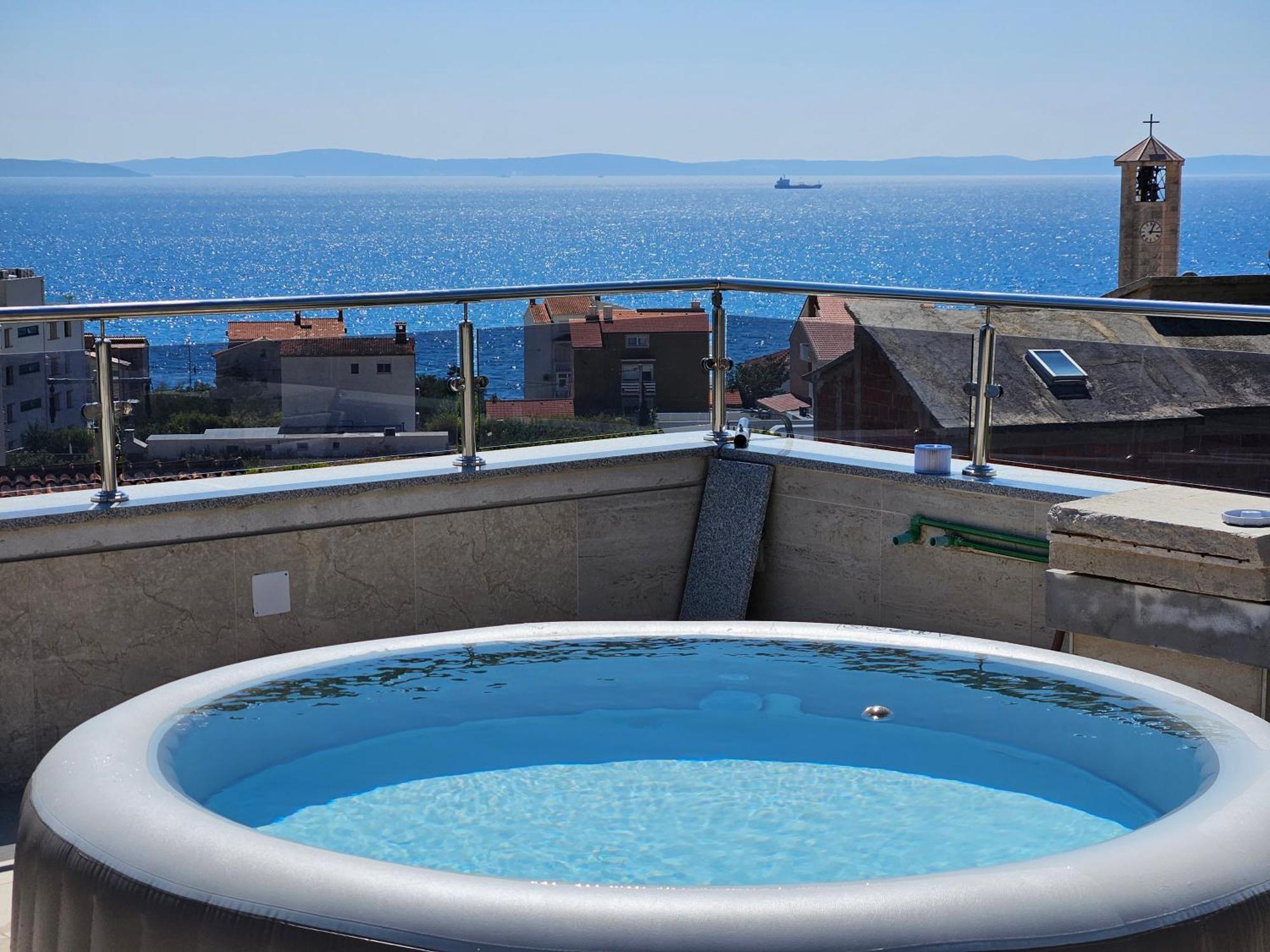 Modern Villa With Jacuzzi, Beautiful Sea View, Near Split! Villa 36A Podstrana Luaran gambar